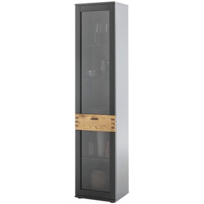 Vitrine  Malina ¦ grau ¦ Maße (cm): B: 45 H: 201 T: 37.0