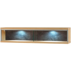 Woodford Wandregal  Felino ¦ holzfarben ¦ Maße (cm): B: 124 H: 27 T: 23.0
