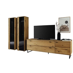 Woodford Wohnkombination Arezzo - holzfarben - Materialmix - 313 cm - 190 cm - cm 50,0 | Möbel Kraft