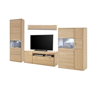 Woodford Wohnkombination Dias - holzfarben - Materialmix - 307 cm - 206 cm - cm 52,0 | Möbel Kraft