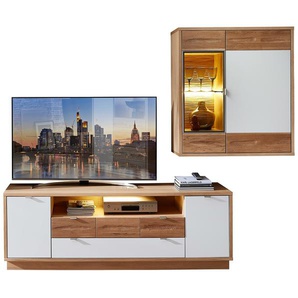 Woodford Wohnkombination  Dijon ¦ holzfarben ¦ Maße (cm): B: 235 H: 180 T: 48