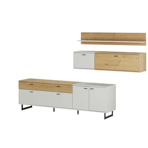 Woodford Wohnkombination Mario - grau - Materialmix - 294 cm - 179 cm - cm 46,0 | Möbel Kraft