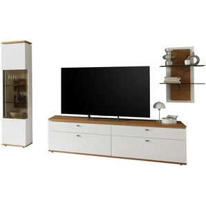 Woodford Wohnkombination Marlea - weiß - Materialmix - 260 cm - 203 cm - cm 50,0 | Möbel Kraft