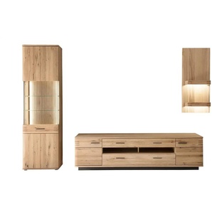 Woodford Wohnkombination Monta - holzfarben - Materialmix - 300 cm - 208 cm - cm 50,0 | Möbel Kraft