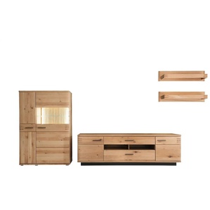 Woodford Wohnkombination Monta - holzfarben - Materialmix - 340 cm - 167 cm - cm 50,0 | Möbel Kraft