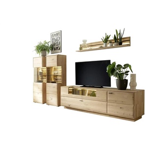 Woodford Wohnkombination Onna - holzfarben - Materialmix - 322 cm - 180 cm - cm 50,0 | Möbel Kraft