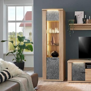 Woodford Wohnkombination Rock - holzfarben - Materialmix - 245 cm - 208 cm - cm 52,0 | Möbel Kraft