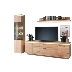 Woodford Wohnwand Novara - holzfarben - Materialmix - 260 cm - 204 cm - cm 50,0 | Möbel Kraft
