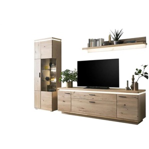Woodford Wohnwand Novara - holzfarben - Materialmix - 285 cm - 204 cm - cm 50,0 | Möbel Kraft