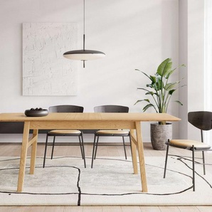 Woodman Esstisch Curved, Scandi Design, Breite 180 cm, ausziehbar auf 220 cm