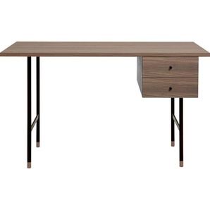 Woodman Schreibtisch Daniel, Schubladen mit Soft-Close-Funktion, Beine aus Metall