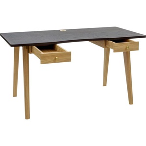 Woodman Schreibtisch Peer, im skandinavian Design, Tischbeine aus massiver Eiche