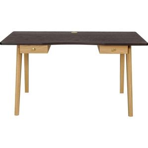 Woodman Schreibtisch Peer, im skandinavian Design, Tischbeine aus massiver Eiche