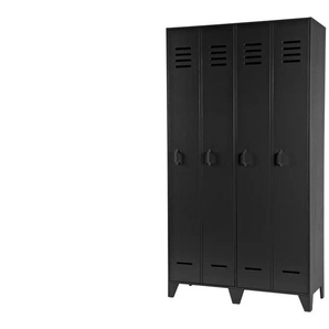 WOOOD Aufbewahrungsschrank   ¦ schwarz ¦ Maße (cm): B: 103 H: 187