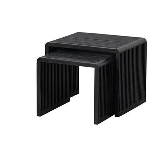 WOOOD Beistelltisch 2er-Set   ¦ schwarz ¦ Maße (cm): B: 40 H: 50