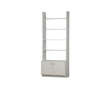 WOOOD Bücherregal   ¦ grau ¦ Maße (cm): B: 80 H: 200