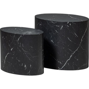 WOOOD Couchtisch Quint, mit 3D-Effekt, Marmor-Look, H 40 cm x B 48 cm