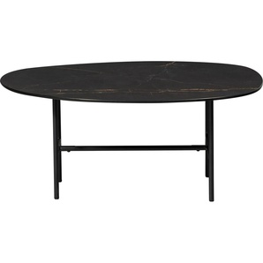WOOOD Couchtisch Vajen, mit Tischplatte in Marmoroptik, schlanker Metallrahmen