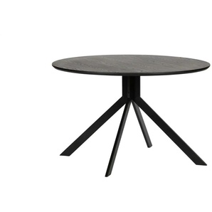 WOOOD Esstisch   ¦ schwarz ¦ Maße (cm): H: 75  Ø: 120