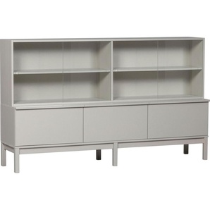WOOOD Buffet Combi-Klink viel Stauraum, mit Glasschiebetür, Breite 200 cm