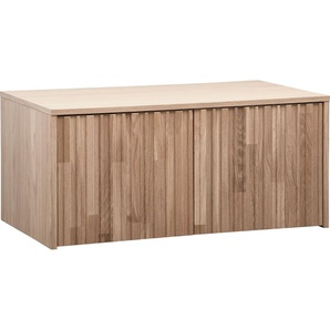 WOOOD Truhenbank New Gravure Bunkbench, mit grafischen Relieftüren auf Rollen, Breite 88 cm
