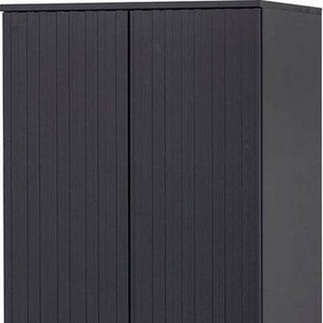WOOOD Garderobenschrank New Gravure, Mehrzweckschrank mit 5 Fächern mit grafischen Relieftüren, Breite 60 cm