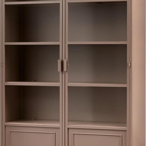 WOOOD Vitrine »Ronja«, Halbglasvitrine aus pulverbeschichtetem Metall, H 189 cm x B 110 cm