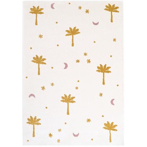 Wunderschöner Teppich little palm miel, 100% Polypropylen, Ökotex 100 zertifiziert, 120 x 170 cm, von Nattiot
