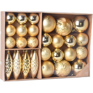 X-Mas Christbaumkugel-Set, Kunststoff, Dekoration, Weihnachtsdekoration, Weihnachtsbaumschmuck, Weihnachtskugeln