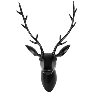 X-Mas Dekohirsch , Schwarz , Metall , 26x67 cm , Dekoration, Saisonartikel, Weihnachtsdekoration