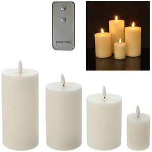 X-Mas Kerze, Creme, Kunststoff, zylindrisch, 35x21x8.5 cm, Dekoration, Kerzen & Zubehör, LED Kerzen