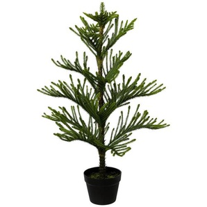 X-Mas Kunstpflanze , Braun, Grün, Schwarz , Kunststoff , 98 cm , inkl. Topf , Dekoration, Kunstblumen