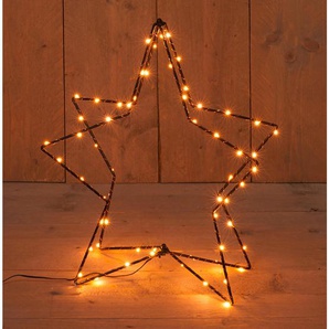 X-Mas Led-Dekoleuchte, Schwarz, Metall, 51 cm, Timerfunktion, Lampen & Leuchten, Innenbeleuchtung, Dekoleuchten, Dekoleuchten