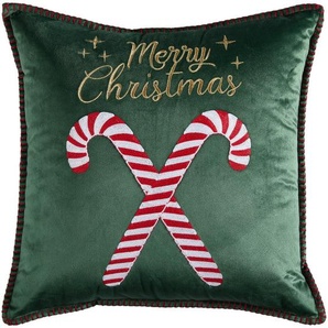 X-Mas Zierkissen, Mehrfarbig, Textil, Füllung: Polyester, 45x45 cm, Wohntextilien, Kissen, Dekokissen