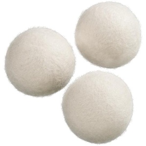 XAVAX Trocknerball Trocknerbälle aus Wolle, 3 Stück, Wasch-/Trocknerball Wäschekugeln beige Zubehör für Trockner