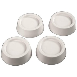XAVAX Vibrationsdämpfer Schwingungsdämpfer Möbelfüße 4 Stück, für Spül- und Waschmaschine + Trockner, Ø 45 mm, Höhe 17 mm Gr. Ø 4,5 cm, weiß Zubehör für Waschmaschinen