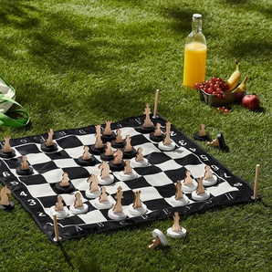 XL-Schachspiel - schwarz - Kiefer -