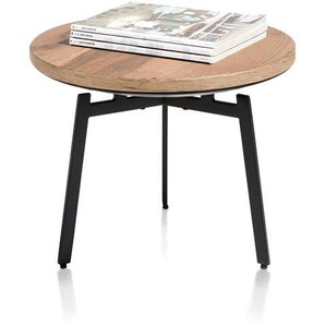 XOOON Halmstad Beistelltisch Metall/Eiche Ø50x40 cm