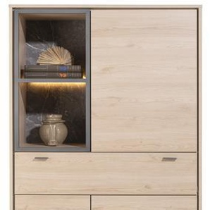 XOOON Helsinki Schrank 3 Türen, 1 Schublade Holzwerkstoff/Metall