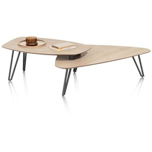 XOOON Lindfield 2-Set Couchtische Holzwerkstoff/Metall 110x80