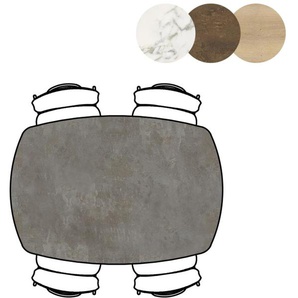 XOOON Masura Esszimmertisch Oval HPL/Metall