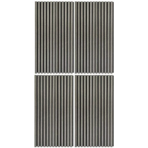 Xora Akustikpaneel, Grau, Eiche, Holz, Kunststoff, Pappel, furniert, 52x104x2.2 cm, Fsc, CE, Montage ohne Bohren, Tapeten & Wandverkleidungen, Akustikpaneele
