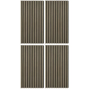Xora Akustikpaneel, Walnuss, Holz, Kunststoff, Pappel, furniert, 52x104x2.2 cm, Fsc, SGS-geprüft, Montage ohne Bohren, Tapeten & Wandverkleidungen,