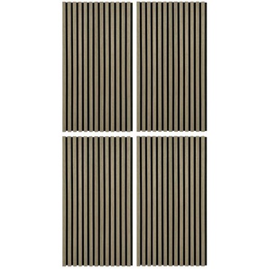 Xora Akustikpaneel, Walnuss, Holz, Kunststoff, Pappel, furniert, 52x104x2.2 cm, Fsc, SGS-geprüft, Montage ohne Bohren, Tapeten & Wandverkleidungen,