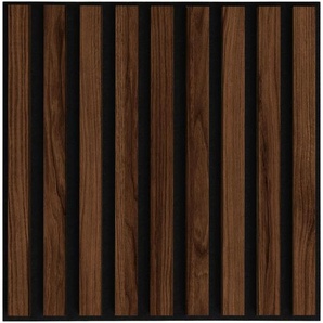 Xora Akustikpaneel, Walnuss, Textil, Holzwerkstoff, 40x1.8x40 cm, Tapeten & Wandverkleidungen, Akustikpaneele
