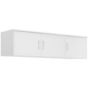 Xora Aufsatzschrank, Weiß, Kunststoff, 157x43x54 cm, Waschküche, Mehrzweckschränke
