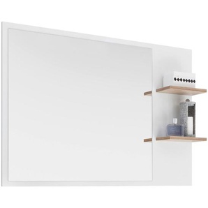 Xora Badezimmerspiegel, Weiß, Eiche, Holzwerkstoff, 100.0x74.5x15.5 cm, Made in Germany, Badezimmer, Badezimmerspiegel, Badspiegel
