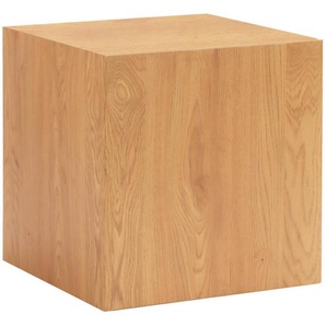 Xora Beistelltisch, Eiche, Holzwerkstoff, quadratisch, Sockel, 48x40x48 cm, Wohnzimmer, Wohnzimmertische, Beistelltische