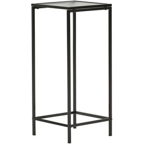 Xora Beistelltisch, Schwarz, Metall, Glas, quadratisch, eckig, 30x70x30 cm, Wohnzimmer, Wohnzimmertische, Beistelltische, Beistelltische Metall