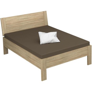 Xora Bett, Sonoma Eiche, 140x200 cm, Blauer Engel, Goldenes M, Made in Germany, Lattenrosthöhe individuell einstellbar, in verschiedenen Holzdekoren erhältlich, Größen erhältlich, Schlafzimmer, Betten, Einzelbetten